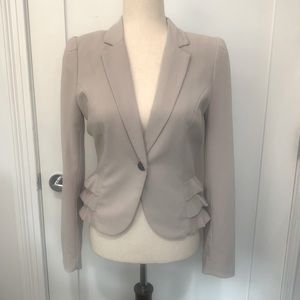 H&M Conscious Collection Gray Blazer with Ruffles